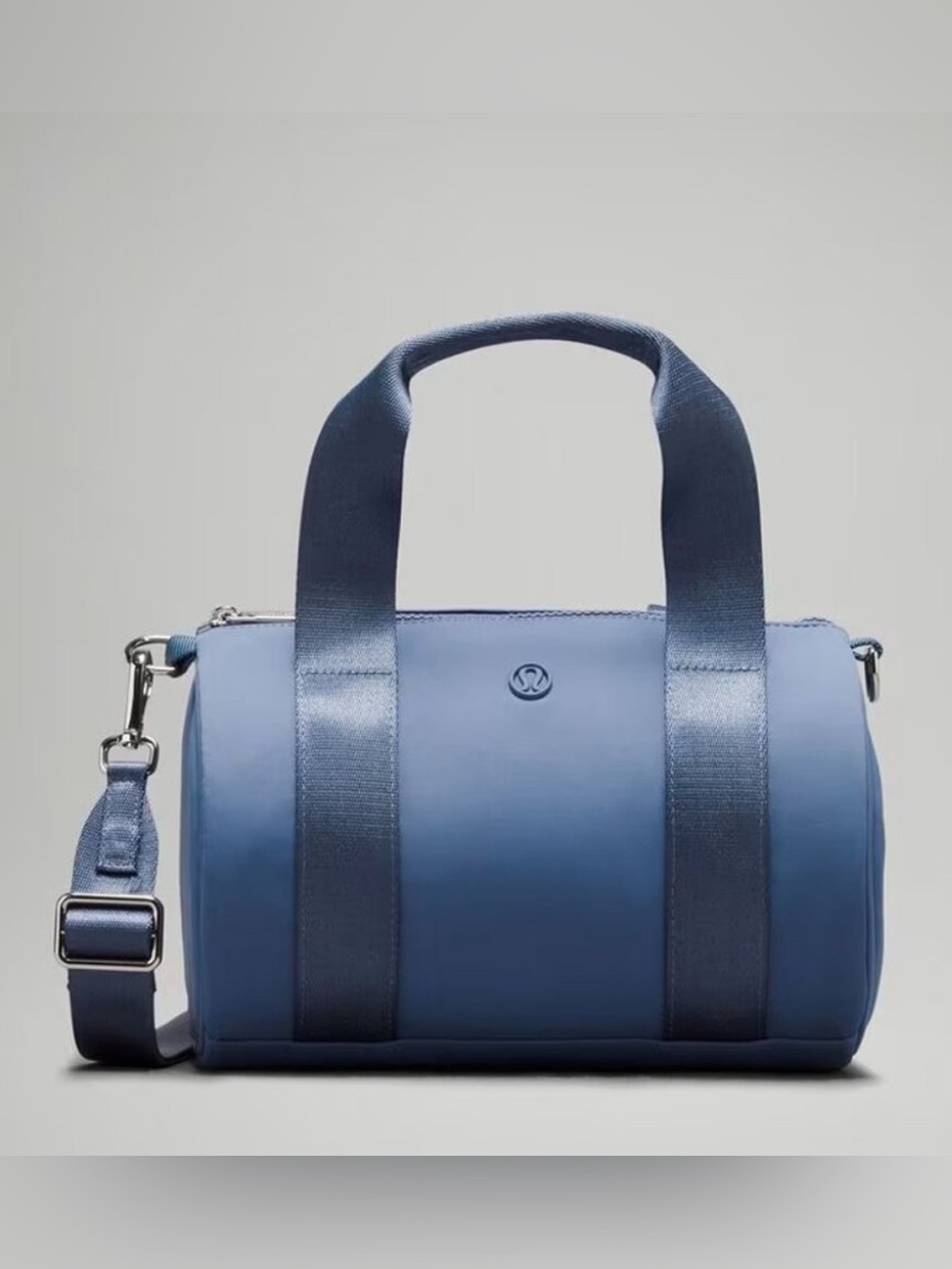 NWT Lululemon Knit Nylon Mini Barrel Duffle Bag 5L Oasis Blue